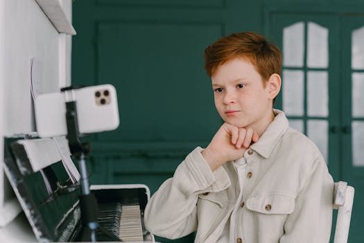 music classroom with technology