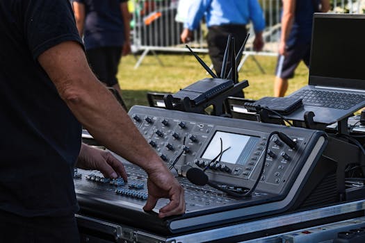 sound engineer at a music festival