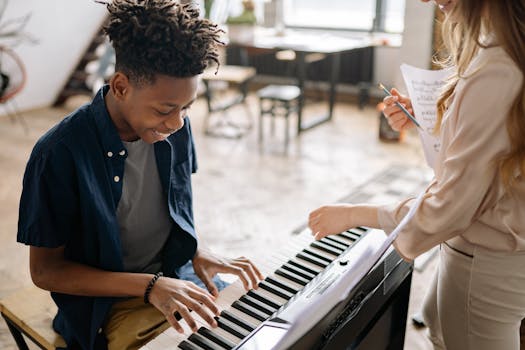 children engaging in a music class