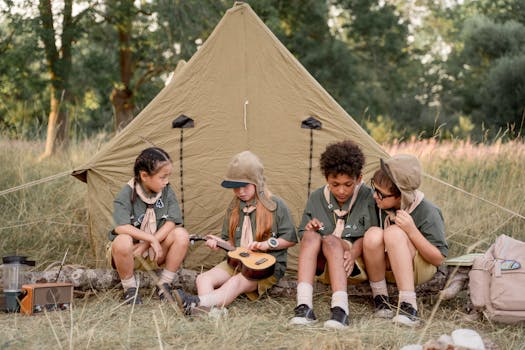 children participating in a music program