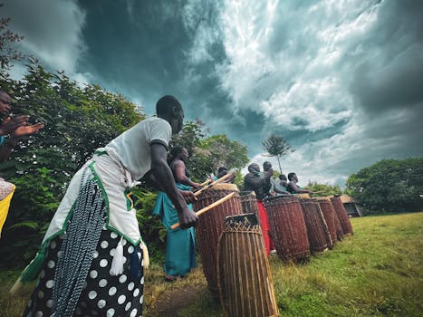 Aspiring musicians experimenting with traditional sounds