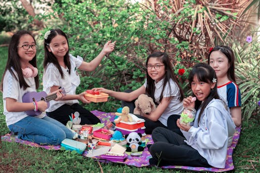 children enjoying a music activity