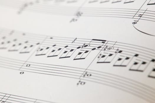 staff lines and spaces in sheet music