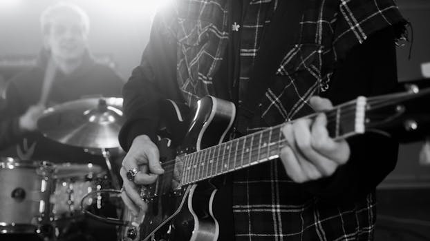 band members playing instruments